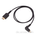 Rechtwinkelter Micro HDMI -Mann zu Mini HDMI